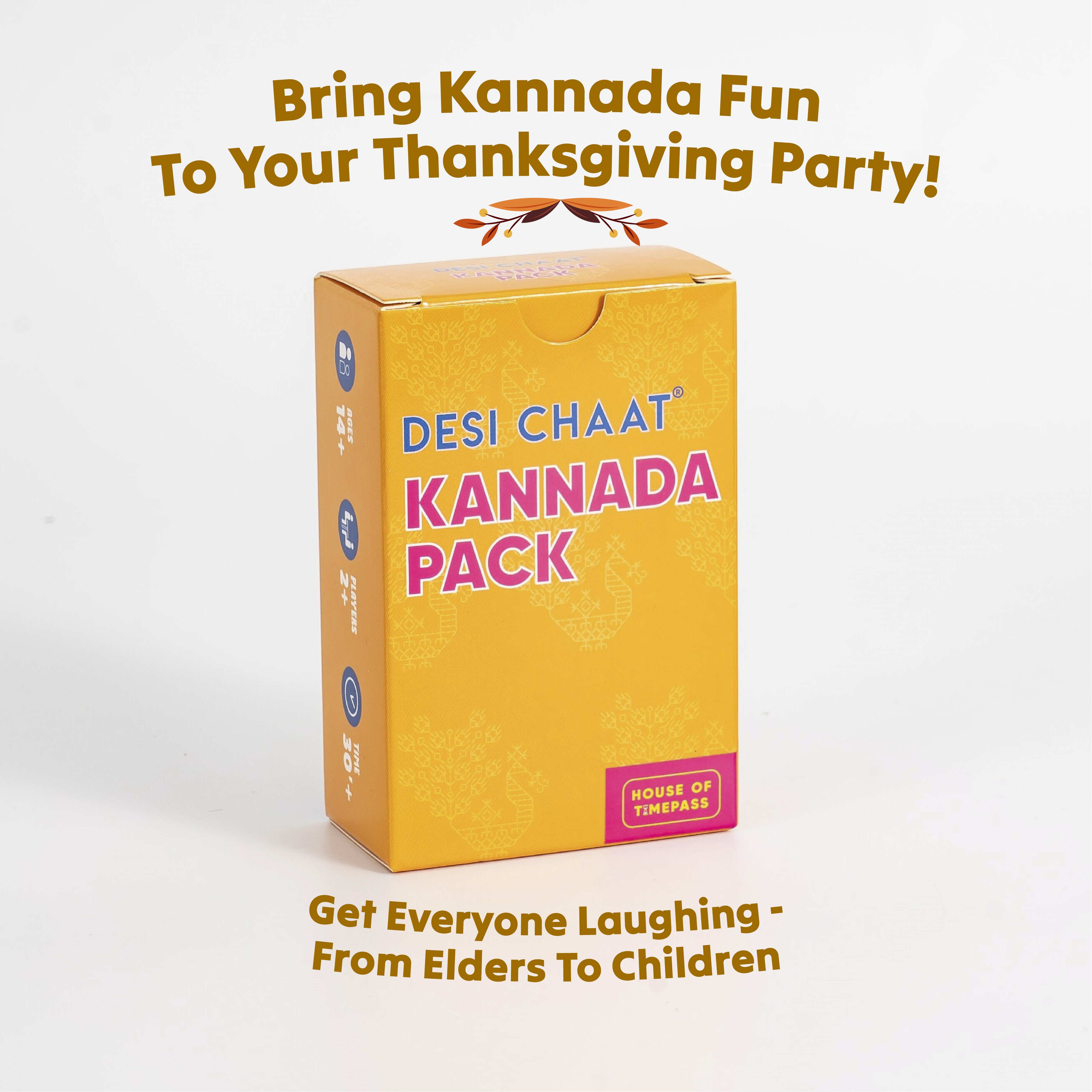 Bring Kannada fun to your Thanksgiving party with the Desi Chaat Kannada Pack