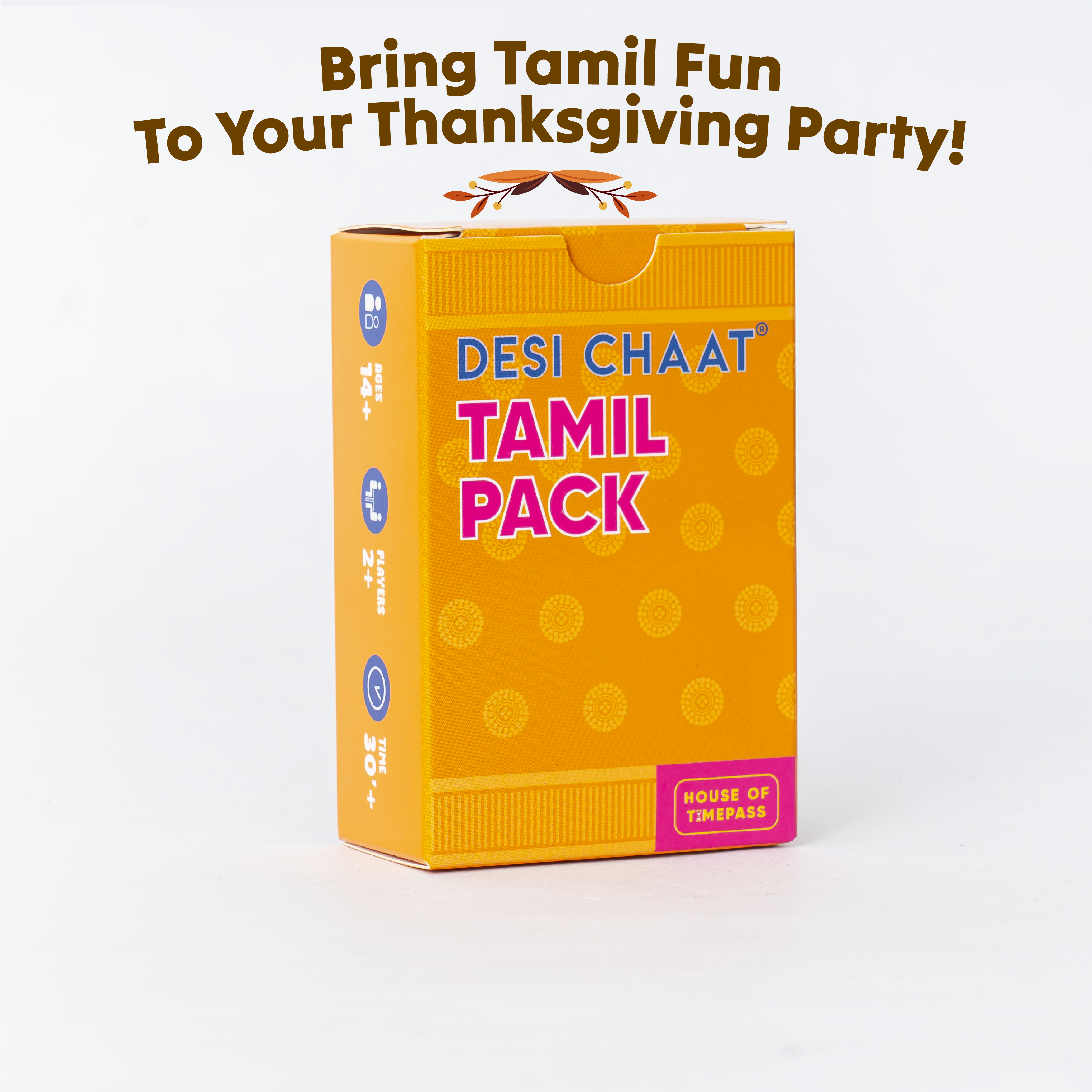 Bring Tamil fun to your Thanksgiving party with the Desi Chaat Tamil Pack