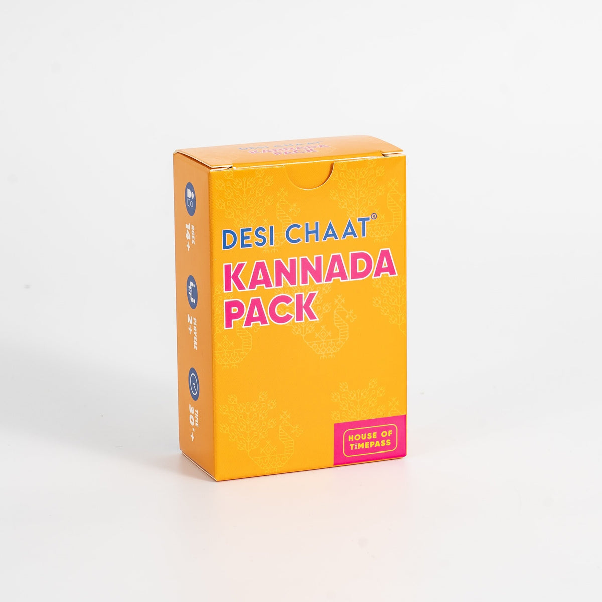 Desi Chaat Kannada Pack tuck box standing upright on a white background