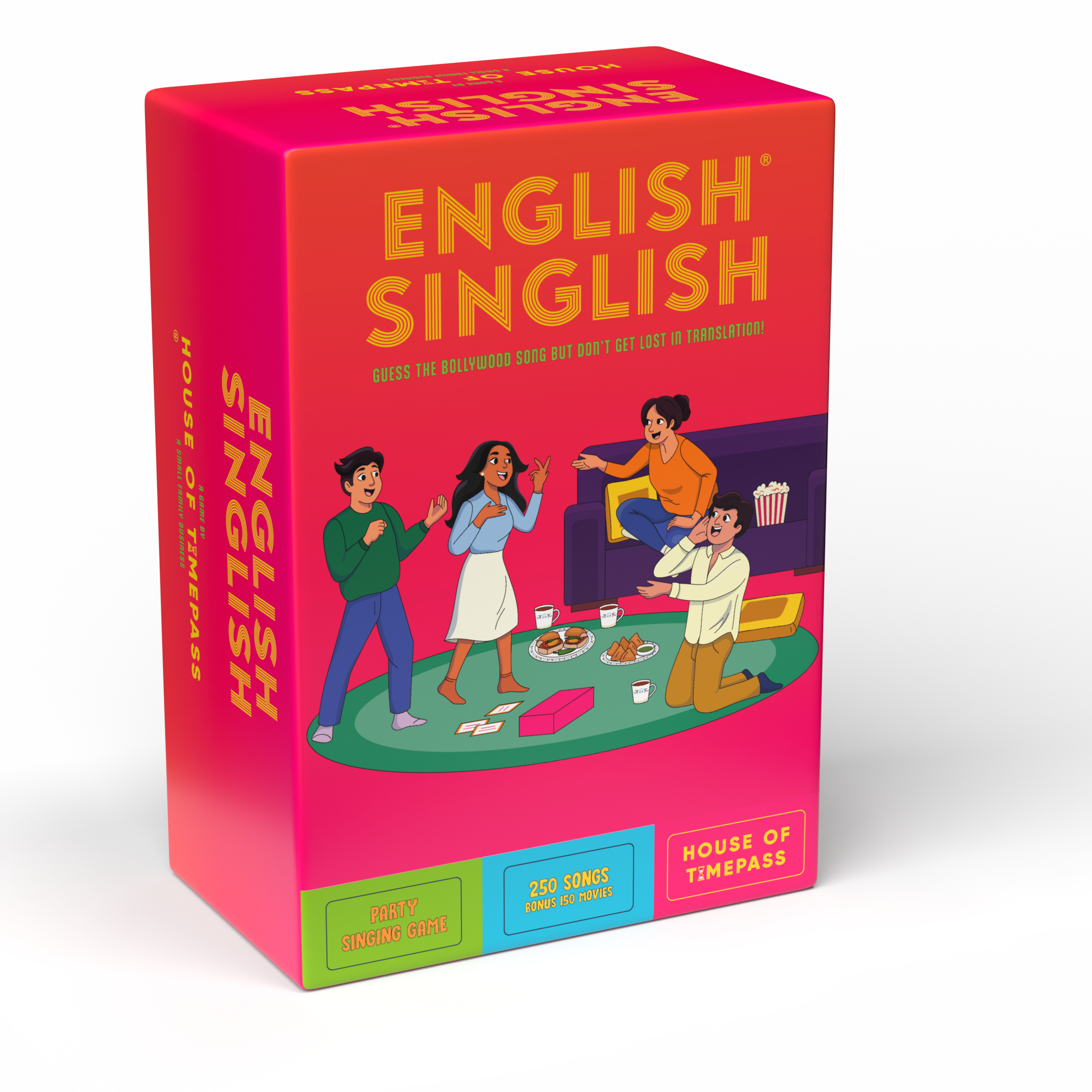 English Singlish game box standing on a white background